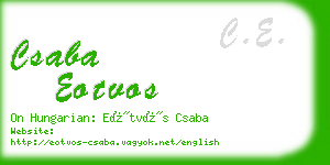 csaba eotvos business card